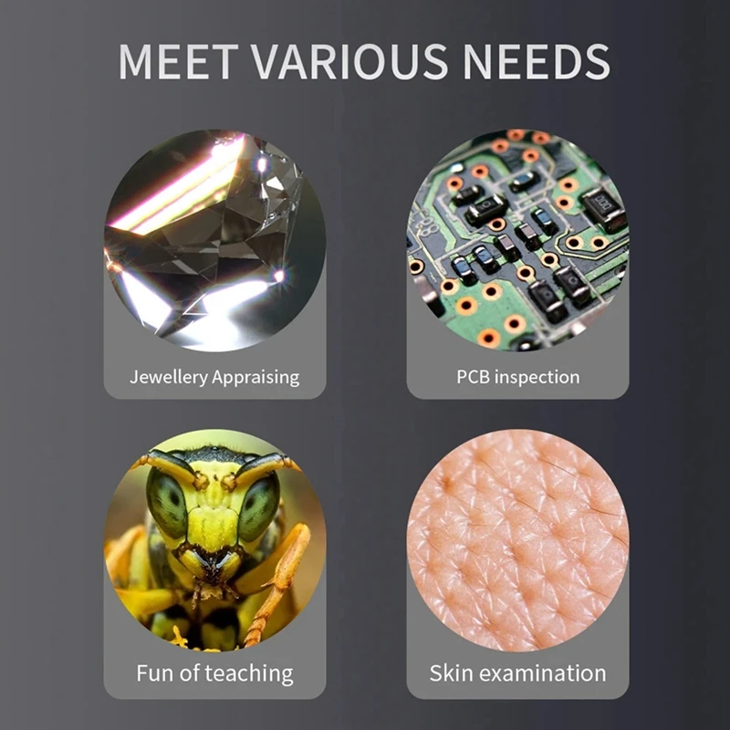 Лучший обновленный 2,4-дюймовый цифровой микроскоп с увеличением 1600X, моноблок с 8 светодиодами, паяльный микроскоп для ремонта