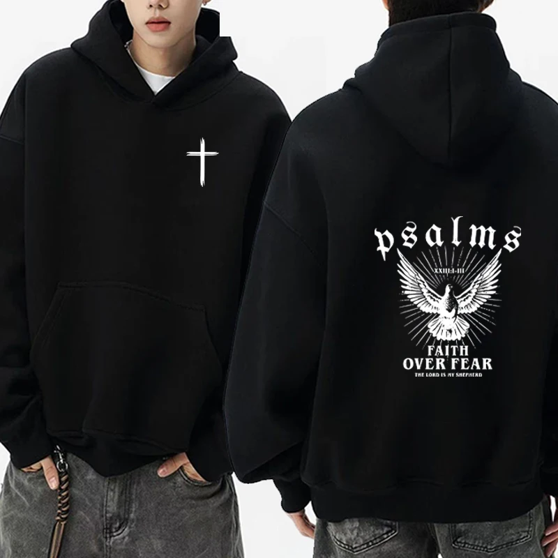 

Christian Jesus Faith Over Fear Bible Verse printed Hoodie Men women Fashion Casual Streetwear Sweatshirt Fleece Pullover Unisex