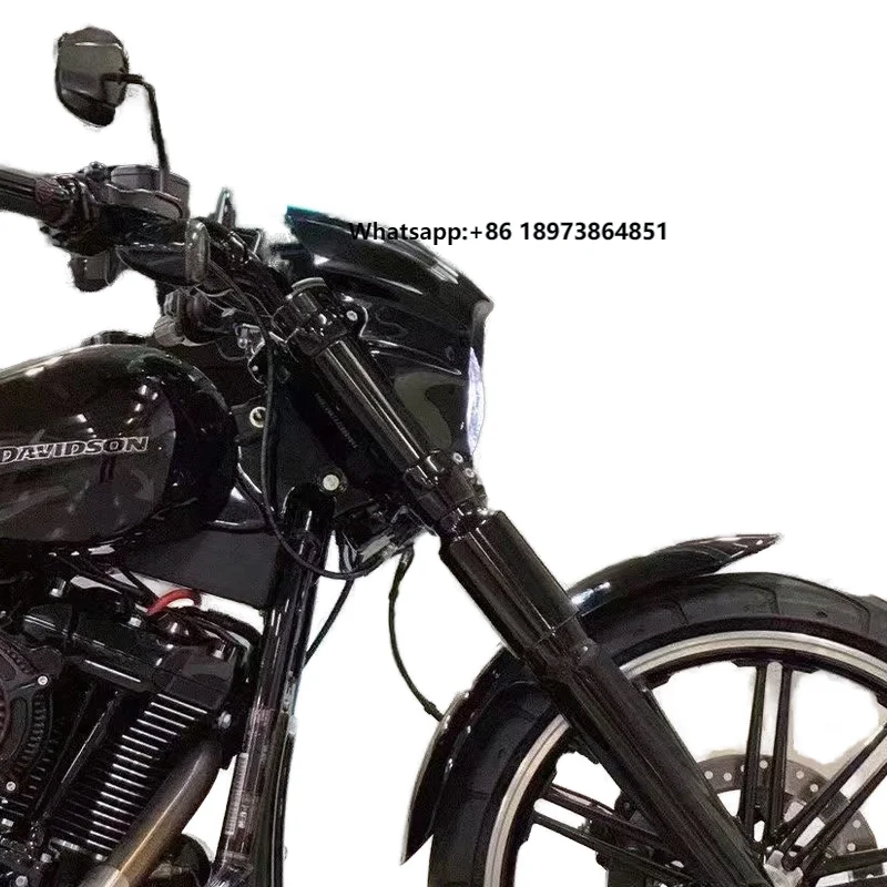 

Harley Motorcycle FXBB/FXBR Accessories Steel Front Fork Cover Black for HarHarley Steel Front Fork Cover