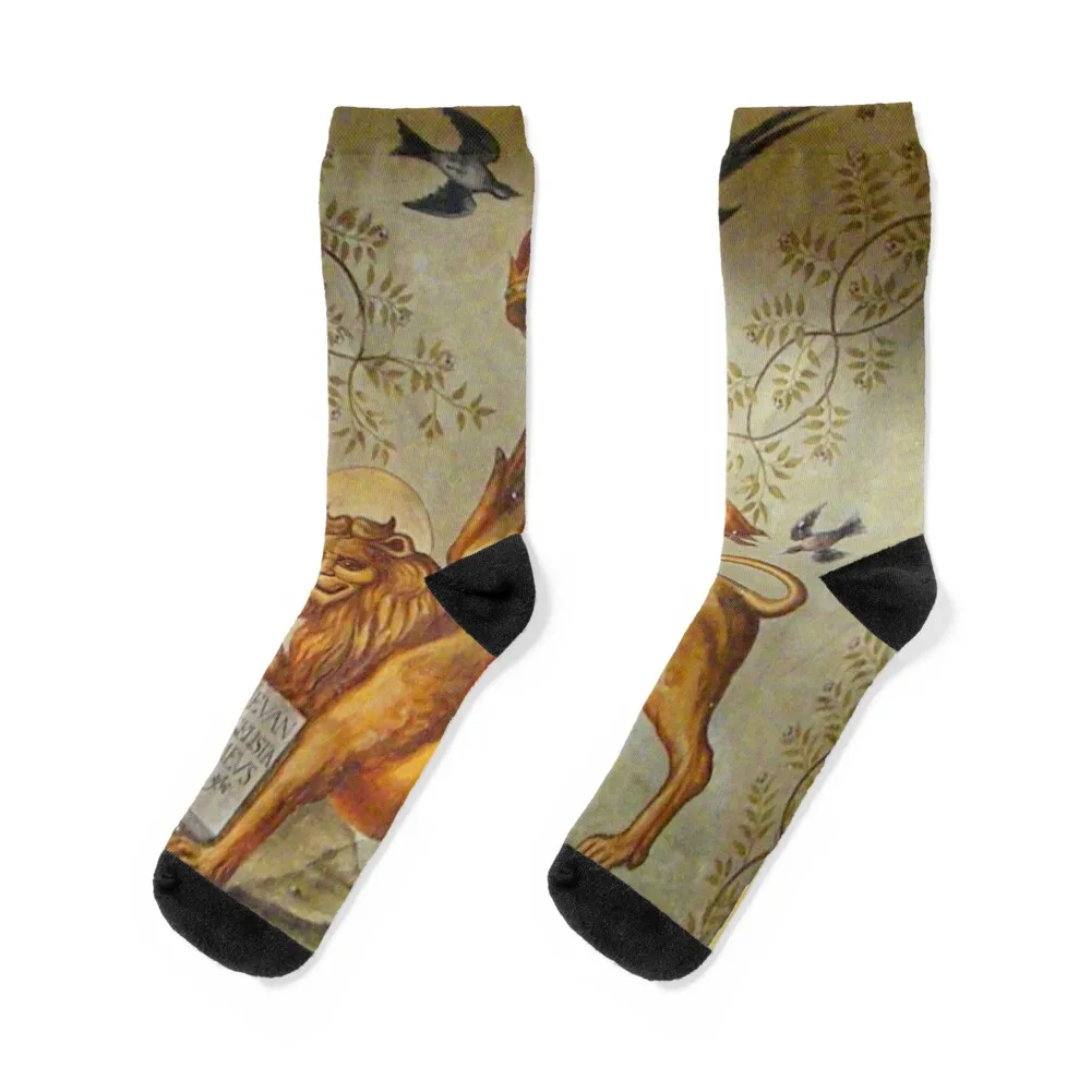 

The Lion of Saint Mark Socks moving stockings valentine gift ideas Stockings compression Rugby Socks Girl Men's