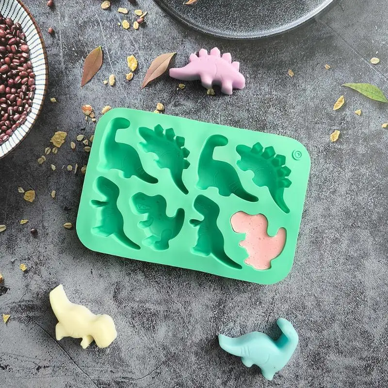 Dinosaur Food Grade Silicone Molds 8-Cavity Chocolate Hard Candy Ice Cubes Silicone Mold For DIY Chocolate,Candy,Jelly