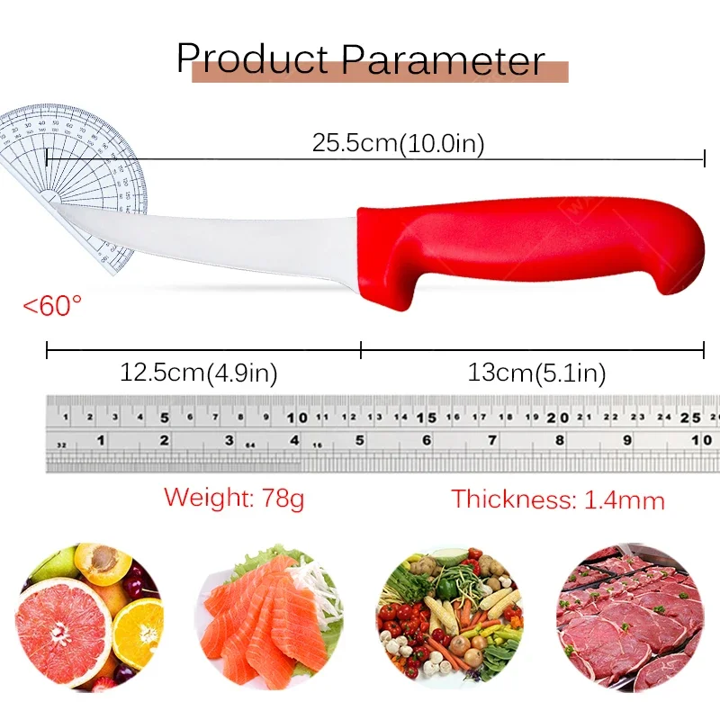 Kitchen Boning Knife Stainless Steel Skinning Carving Knife Meat Butcher Cleaver Utility Slicing Fish Vegetable Fruit Knives image 2
