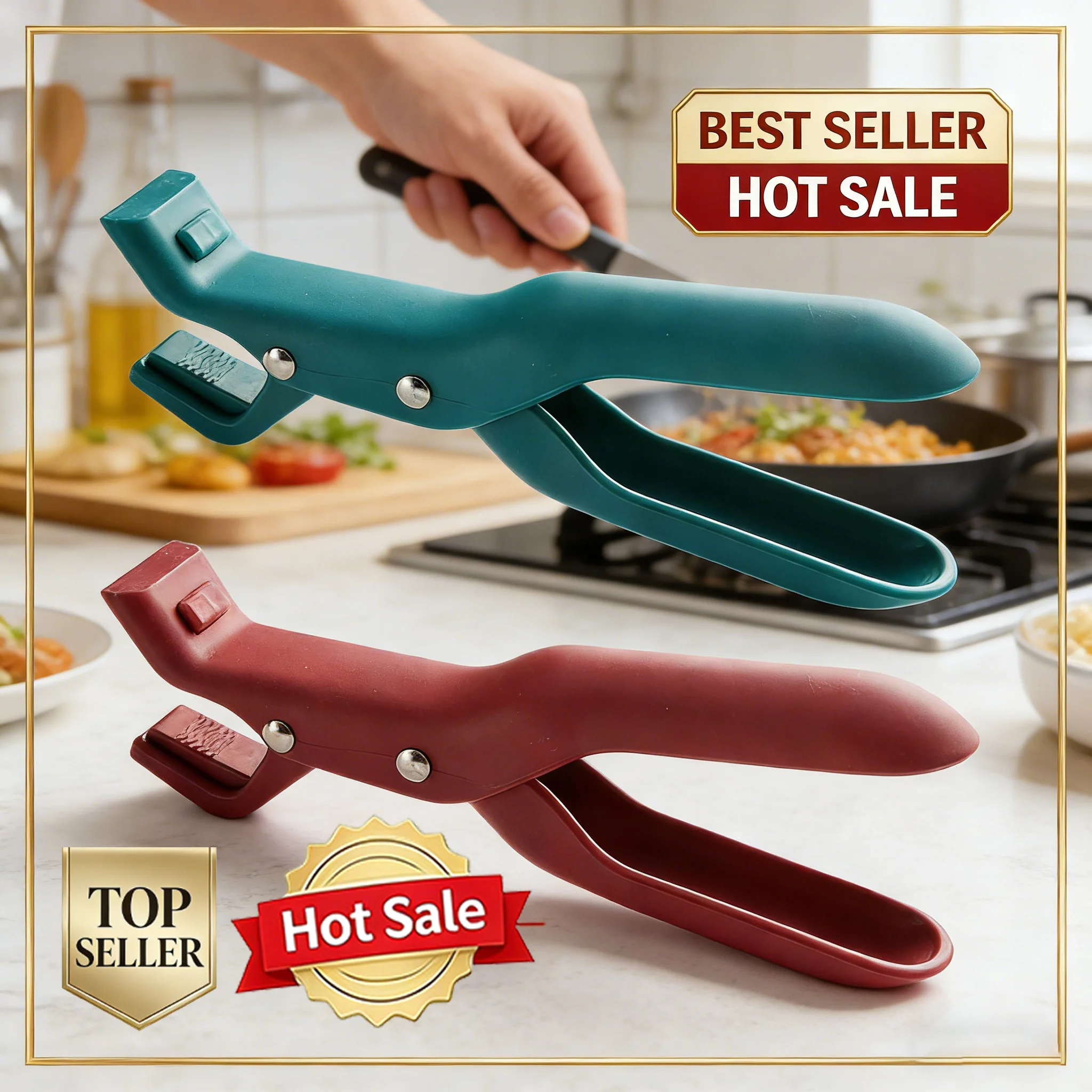 Kitchen Anti-Scald Plate Clip Multifunctional Non-Slip Silicone Bowl Lifter Household Gadget