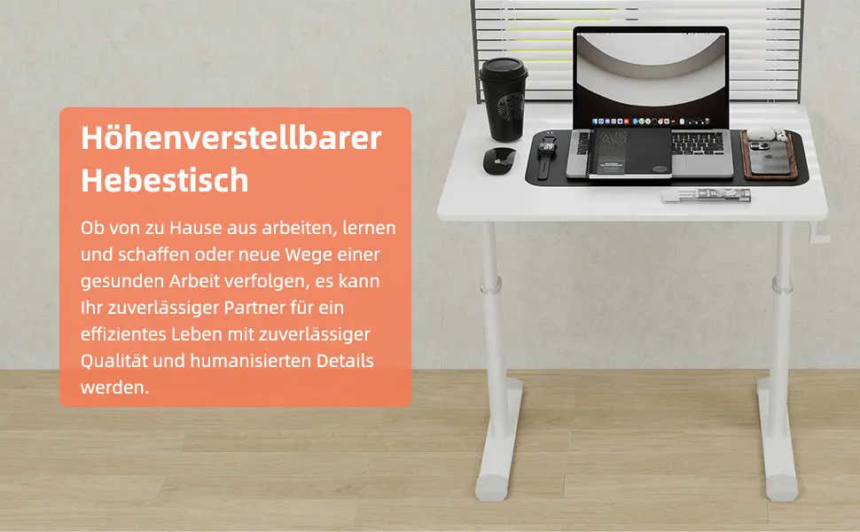 Verstellbarer Schreibtisch für Kinder und Erwachsene – höhenverstellbar, multifunktionaler Schreibtisch für Zuhause/Büro, kompaktes Design – Detail 1