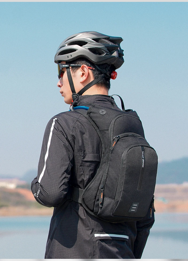 WEST BIKING 20L Fahrrad-Hydrationsrucksack Ergonomischer Kreuzgurt Kletter- und Wanderrucksack für Outdoor-Sport und Reisen mit Reflektoren – Detail 8