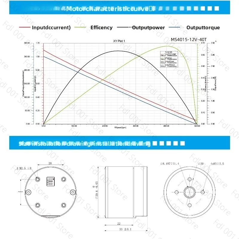 MS4015 V3 Brushless DC Servo Motor 15 Bit Encoder for Gimbal Robot Joint 48V