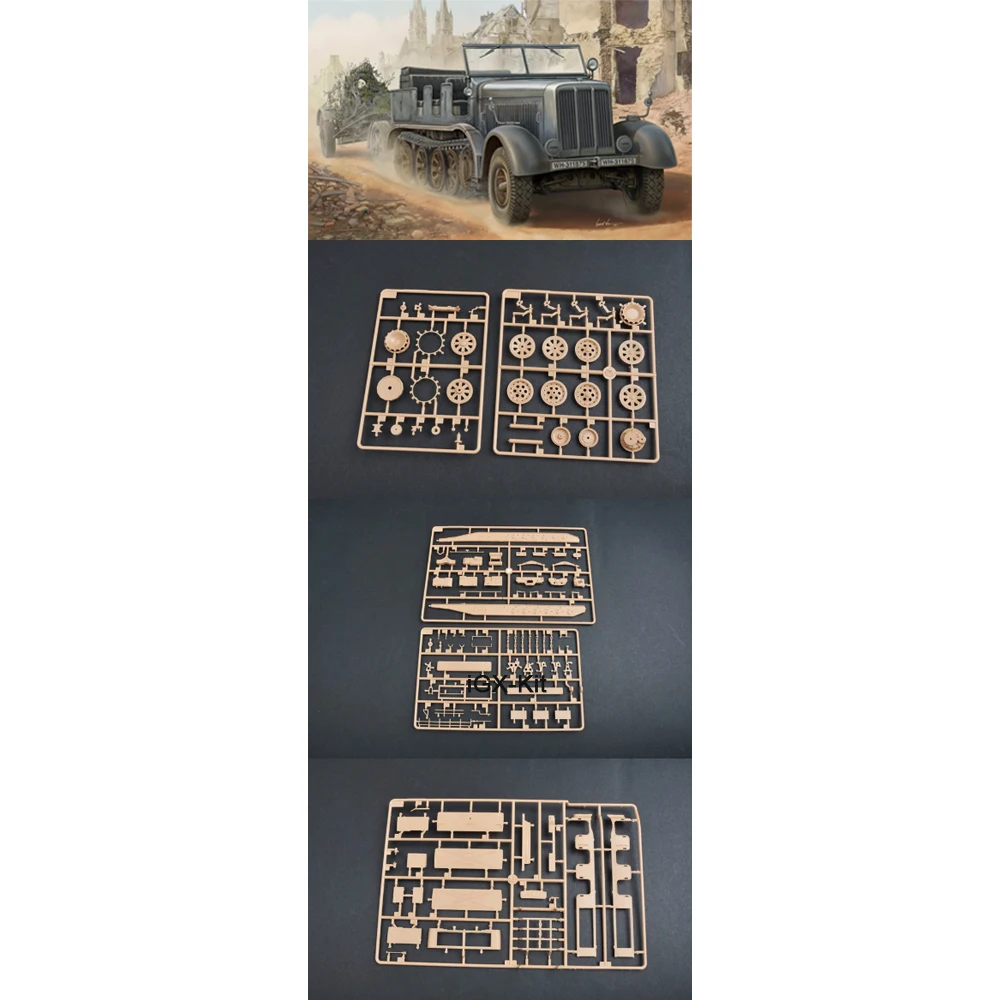 

Trumpeter 01583 1/35 Scale SdKfz 8 Zugkraftwagen 12t Heavy Halftrack Plastic Assembly Model Toy Building Kit