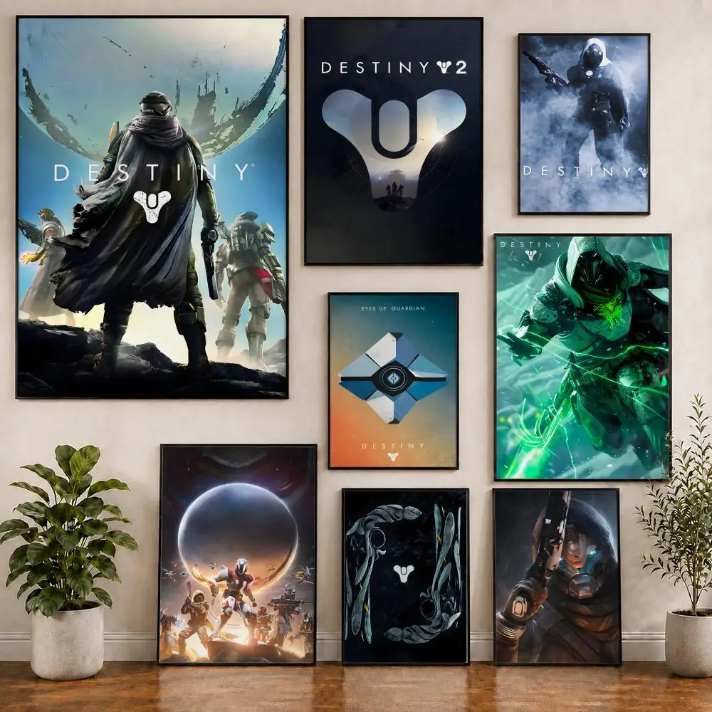 Affiche de jeu D-Destiny 2 Hunter en Pvc HD, affiche moderne à coller, décoration murale pour la maison, le bureau, le salon, la salle à manger