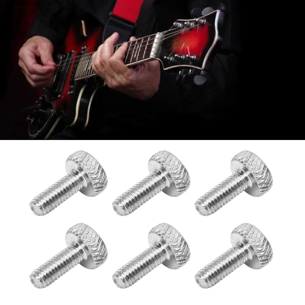 6pcs Metal ​Tremolo Bridge Fine Tuning Screw​​Tremolo Bridge String Locking Screw​ ​Electric Guitar Fine Tuning Screw​
