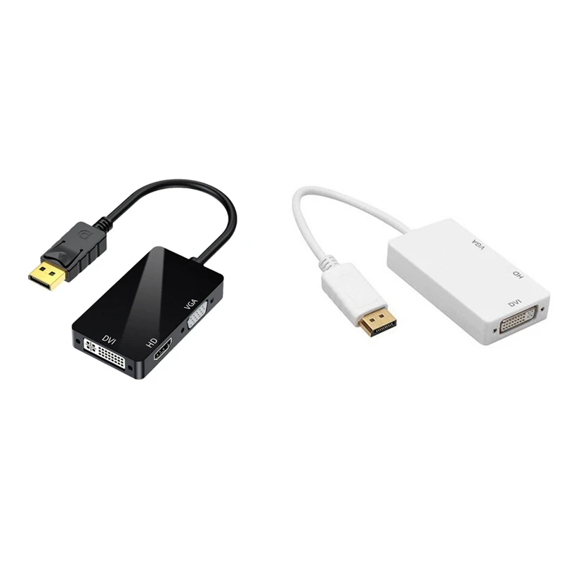 DP To  VGA DVI 3-In-1 Adapter Cable DP One-To-Three Video Converter Supports 1080P, Suitable For  Pro Air