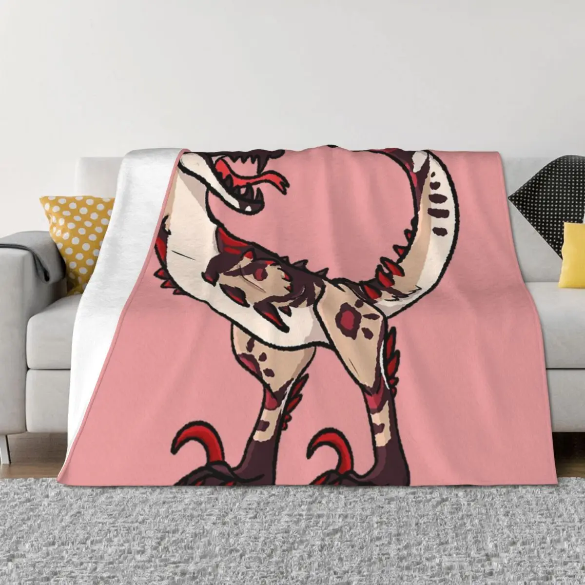 

Pernirex Creatures of Sonaria Throw Blanket Thermal sofa bed Sofa Cute Plaid Blankets