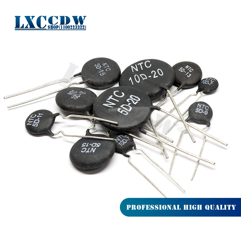 20pcs Thermistor Resistor NTC 10D-9 Thermal Resistor