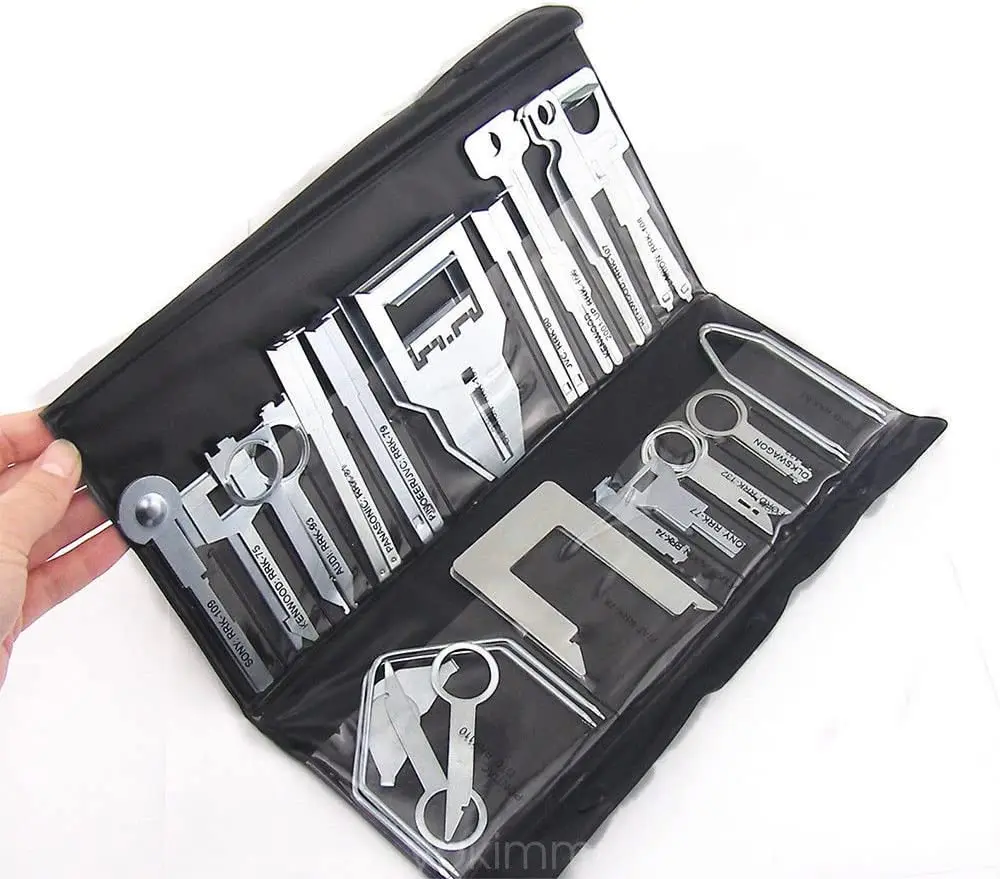 

38pcs Car Audio Stereo Cd Player Radio Removal Repair Tool Kits With Sturdy Pouch Auto Door Panels Interior Disassembly Tool