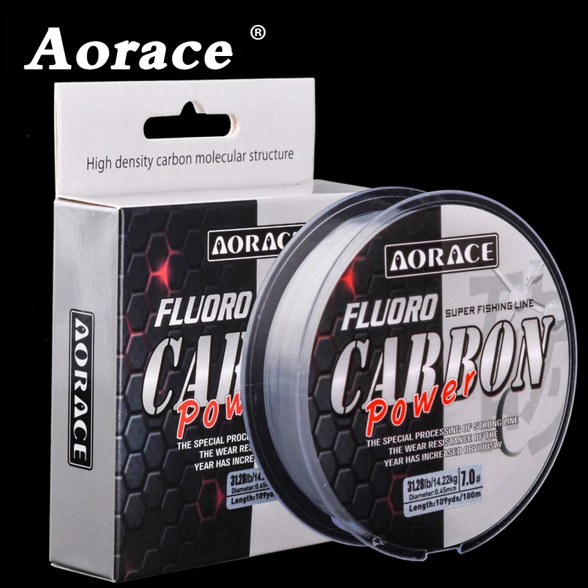 Aorace 100M Fluorocarbon Fishing Line Japanese Imported Carbon Fiber Line 1-15kg Monofilament Sinking Line Sea fishing