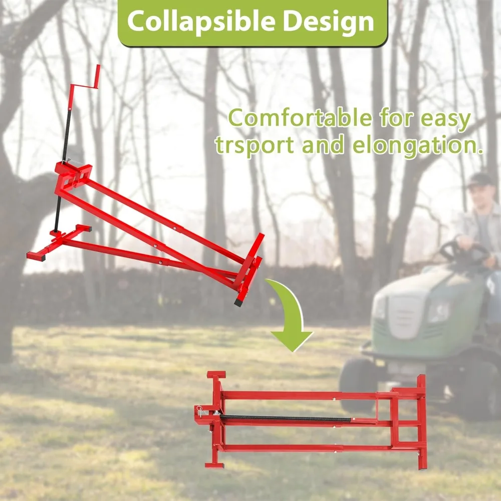 مقبس رفع جزازة العشب تلسكوبي بسعة 880 رطل، أداة رافعة صيانة جرار الحديقة باللون الأحمر