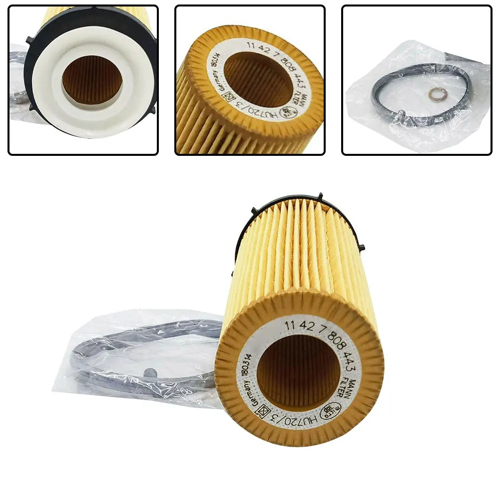 Car Oil Filter For BMW X5 X6 3 5 7-Series E90 E92 E93 E91 3.0L 2008 11427808443 Auto Oil Filter Replacement