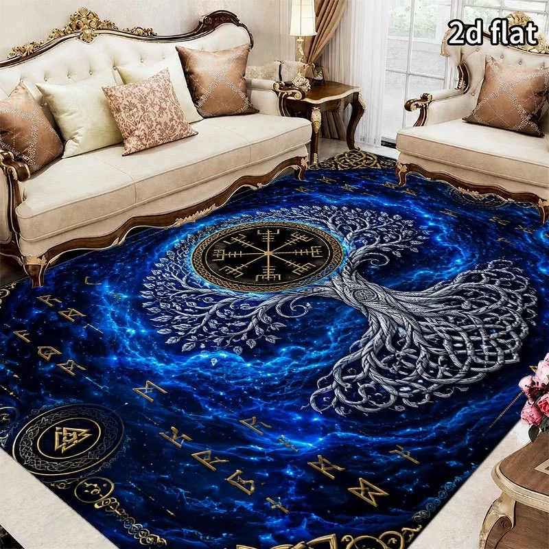 Neon Gradient Maple Leaf Flame Gaming Large Area Rug, Cool Psychedelic Weed Leaf Non-slip Floor Carpet for Game Room Bedroom