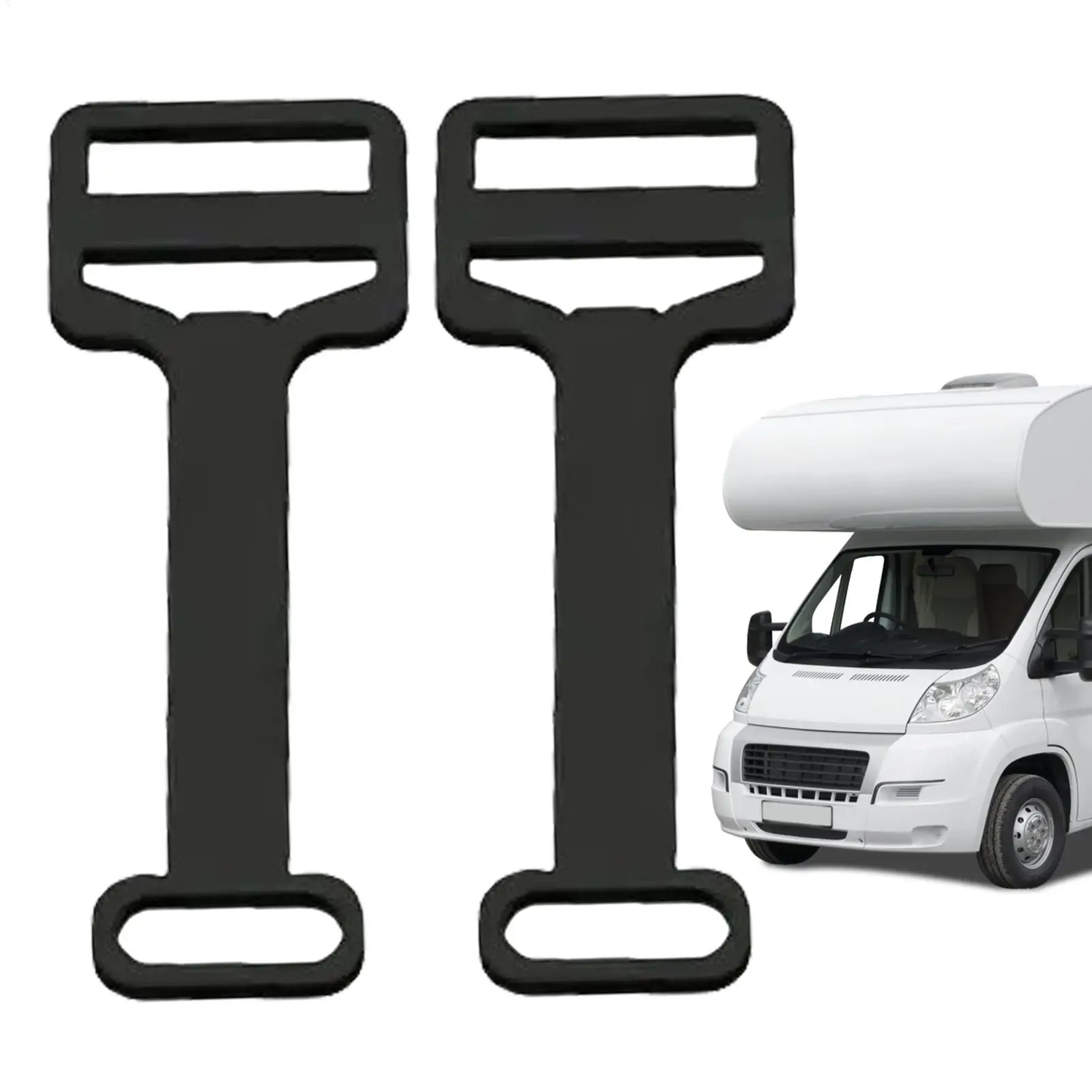 2PCS RV Window Lock Catch for Polyplastic, Caravan Motorhome Window Restrictor Latch, Screwless Slide-On Ventilation Limiter