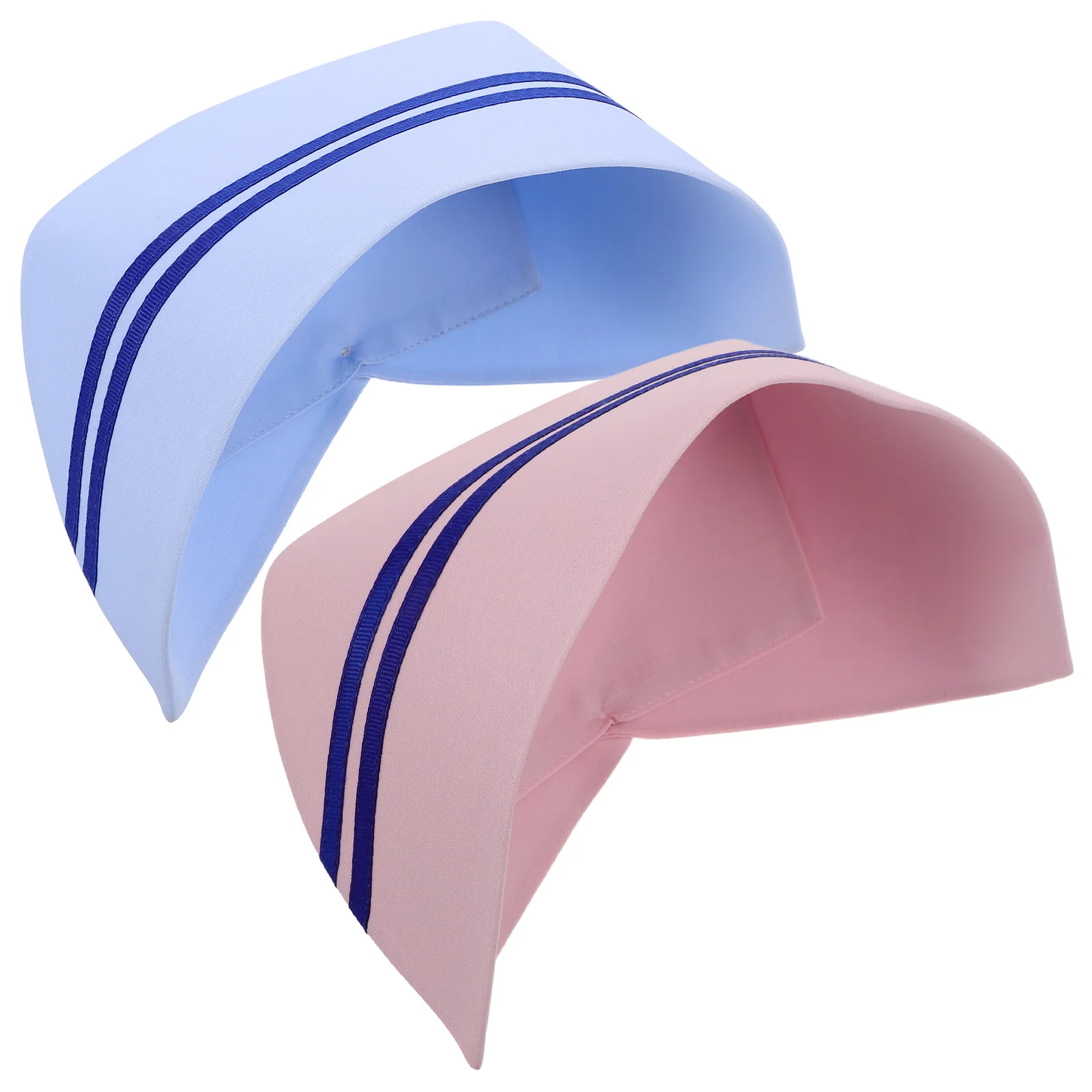 2Pcs Women Nurse Hat Classic Horizontal Stripe Design for Medical Professionals Cosplay Parties Graduation Events