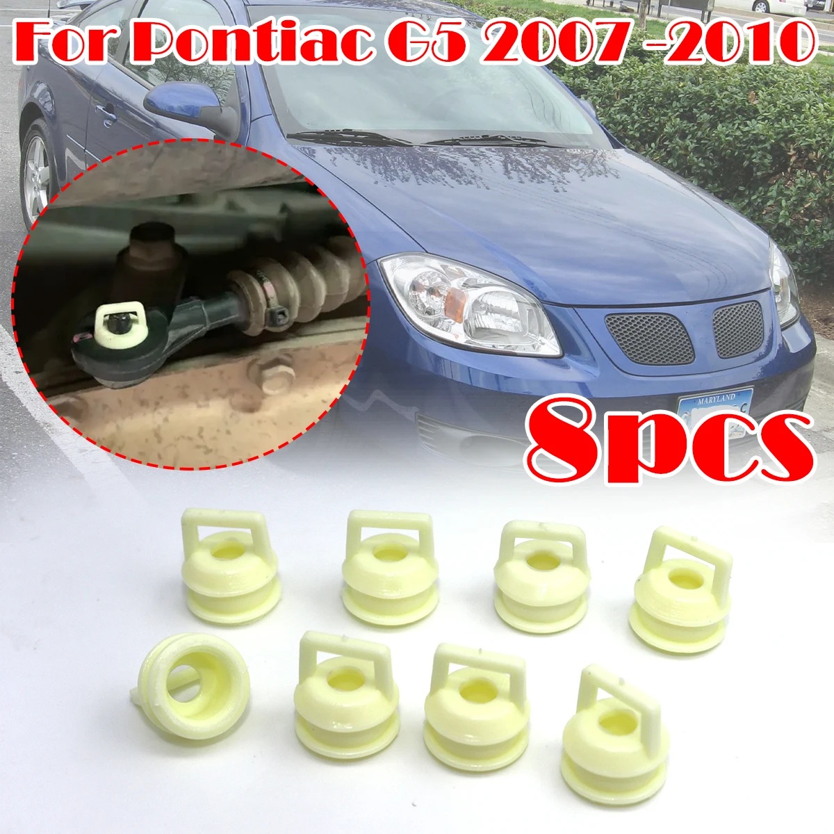 

8pc For Pontiac G5 2007 2008-2010 Automatic Transmission Gear Shifter Cable Bushing Rubber Grommet Clip Shift linkage Repair Kit