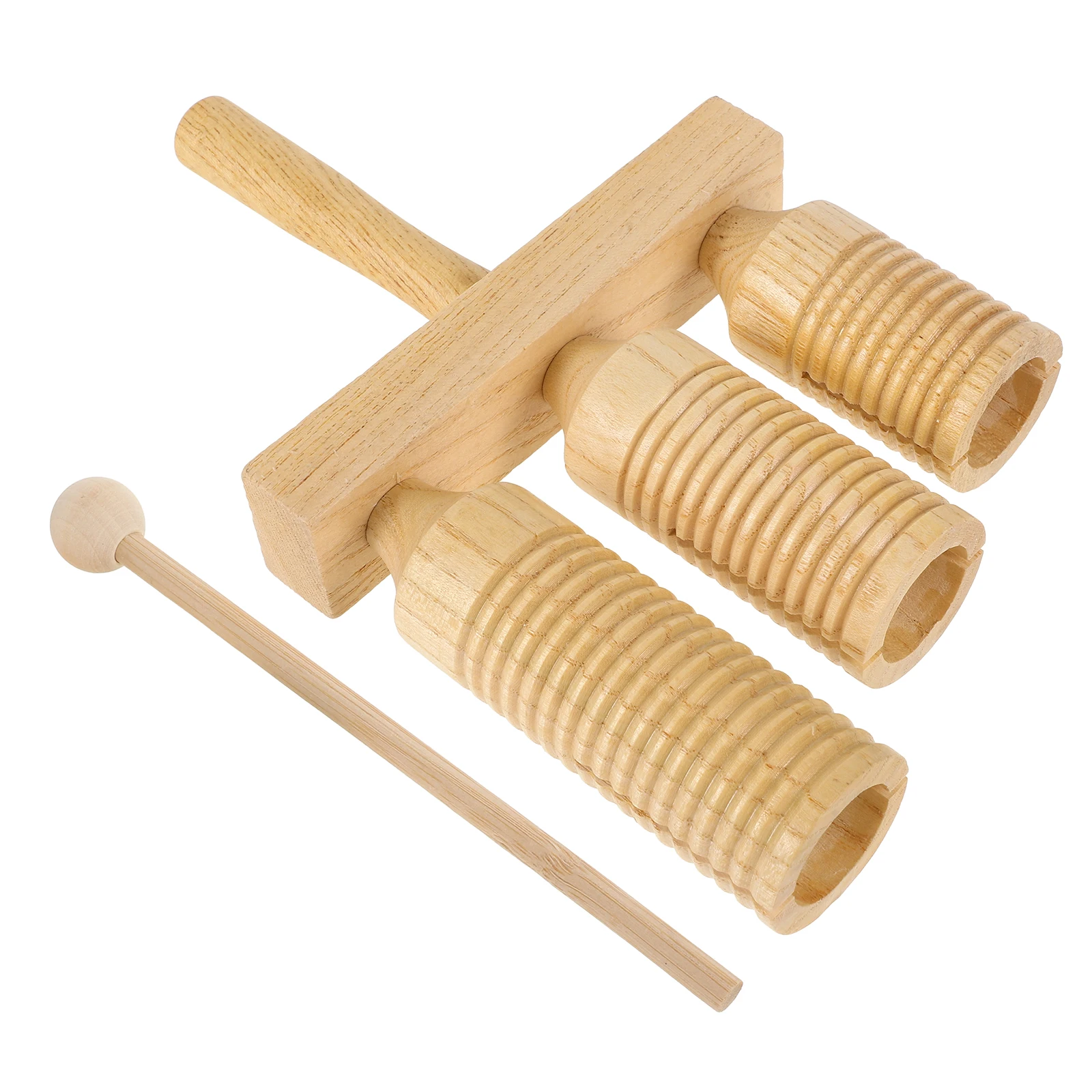 

Double Boom Wood Block Musical Instrument Guiro Toy Kids Instruments Percussion Wooden for Children Children's Toddler