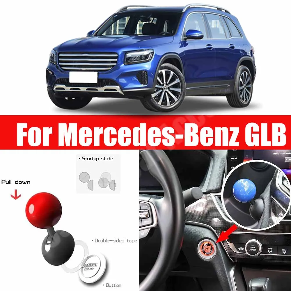 

For Mercedes-Benz GLB Car Engine START Button Replace Cover STOP Switch ball style Car Accessories