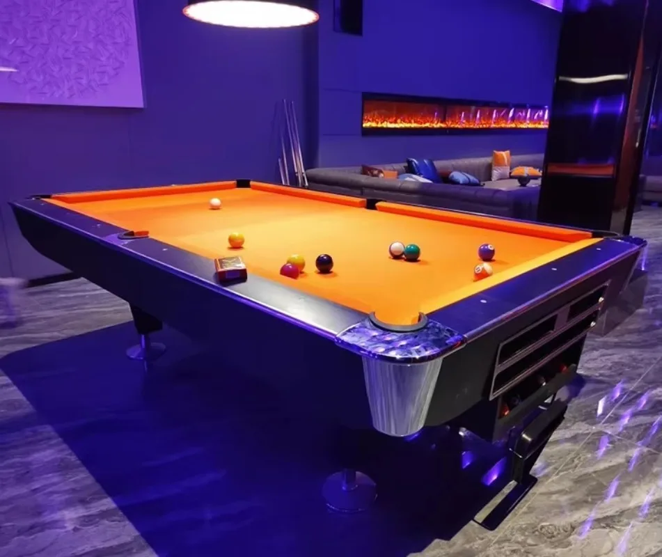 Standard American-style Marble Home-use Solid Wood Nine-ball Pool Table with Full Set of Accessories 290x160x0.83cm