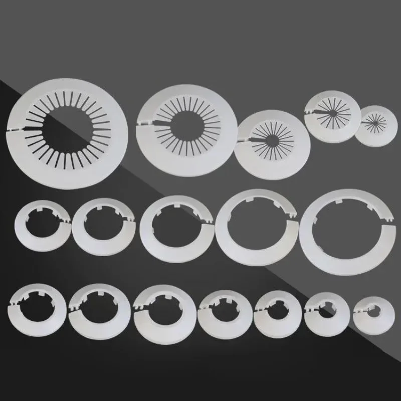 1pc Air Conditioning Pipe Hole Decorative Cover Wall Hole Plug White Plastic for Pipe Hole Decorative Cover Shielding