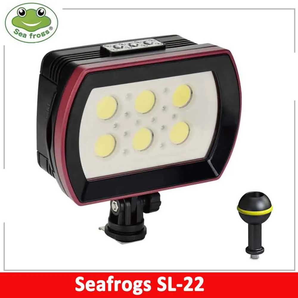 

Seafrogs SL-22 6000LM IPX8 40m/130ft Waterproof Video Light For Professional Diving Underwater LED Camera Phone Fill Light