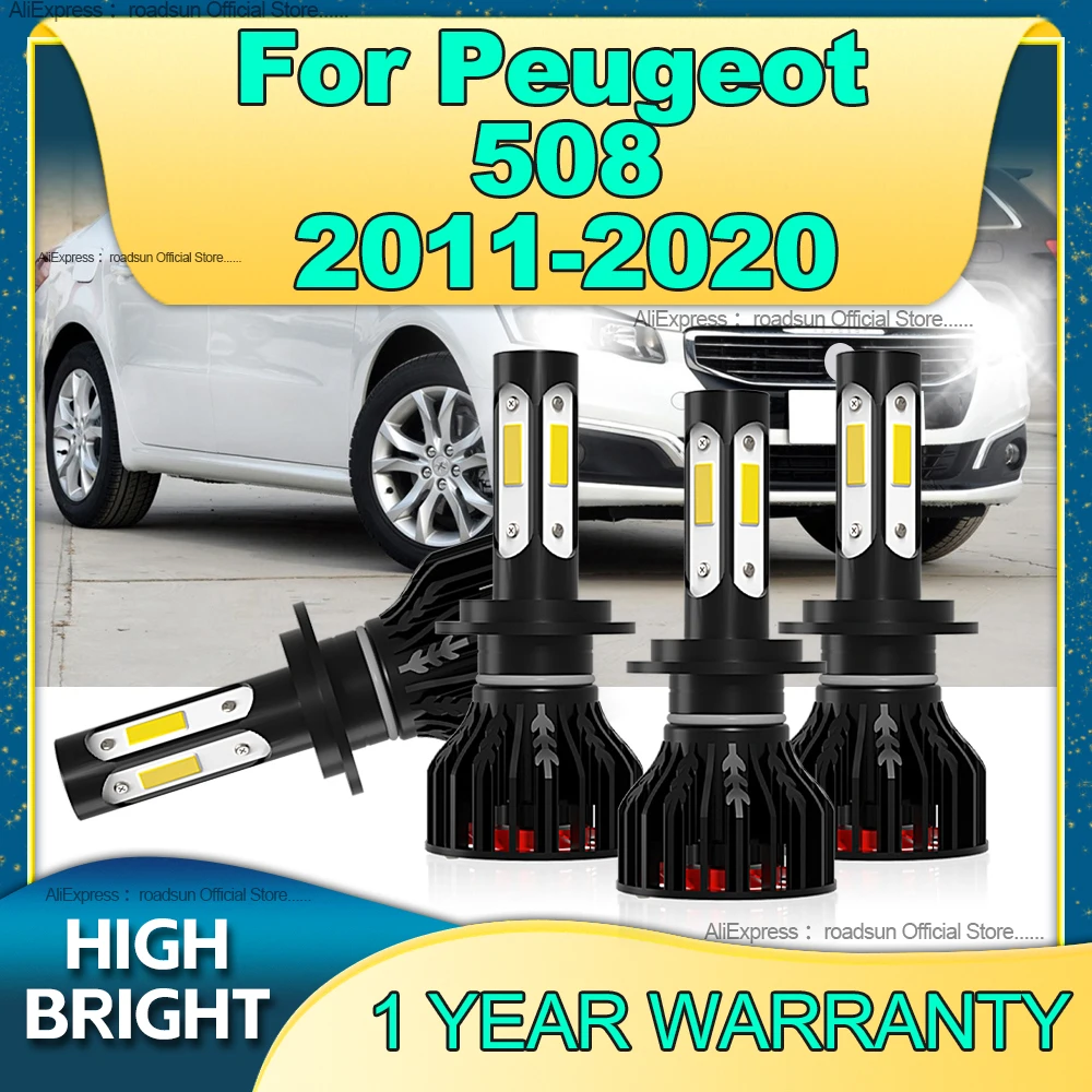 

2/4Pcs 180W H7 LED Light Car Headlight Bulb 6000K with Fan For Peugeot 508 2011 2012 2013 2014 2015 2016 2017 2018 2019 2020