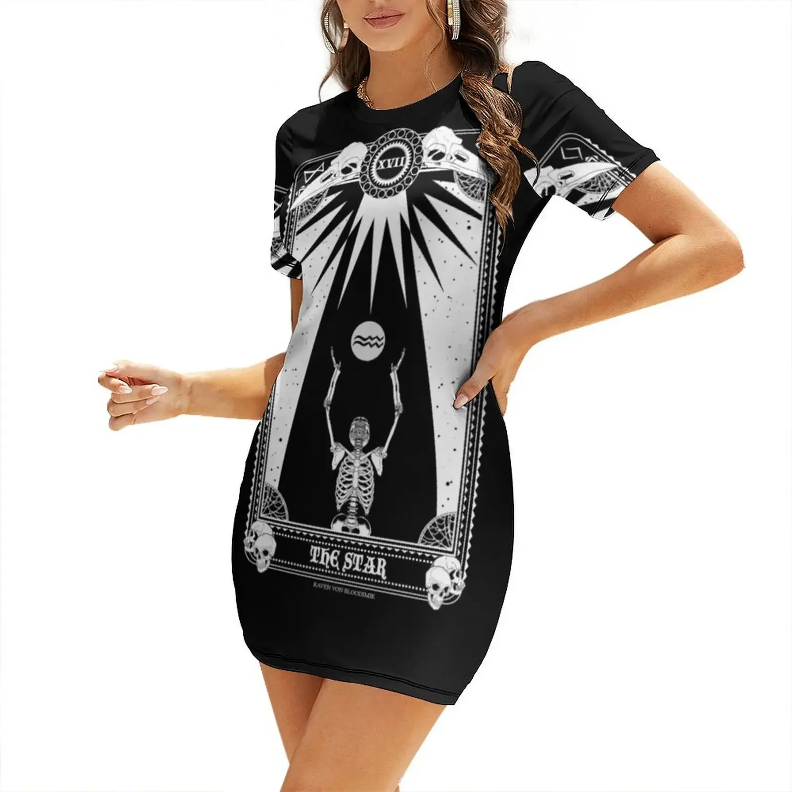 

The Star Short-Sleeved Dress elegant dresses for women dresses for woman Woman clothes women's elegant loose dresses