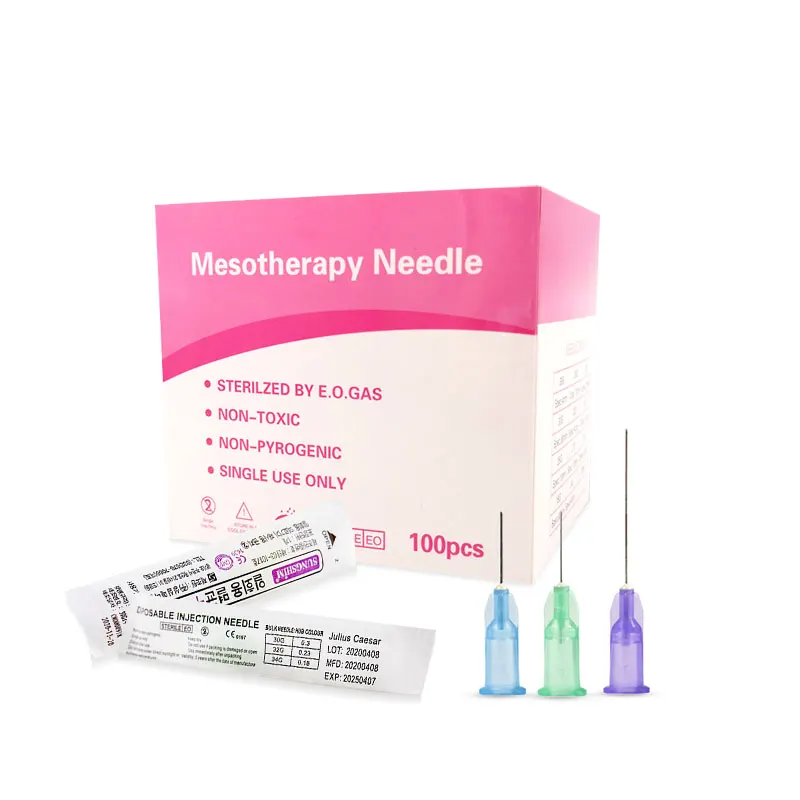 

Korean High-end Sharp Smooth 34g 4mm 1.5mm 2.5mm 30g 13mm Painless Sterile Stainless Steel Needle For Syringe