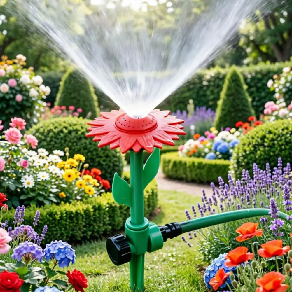 

Garden Water Sprinklers Sunflower Lawn Sprinkler Garden Hose Sprinkler with Spike Base Adjustable Sprinkler Nozzle for Large Are