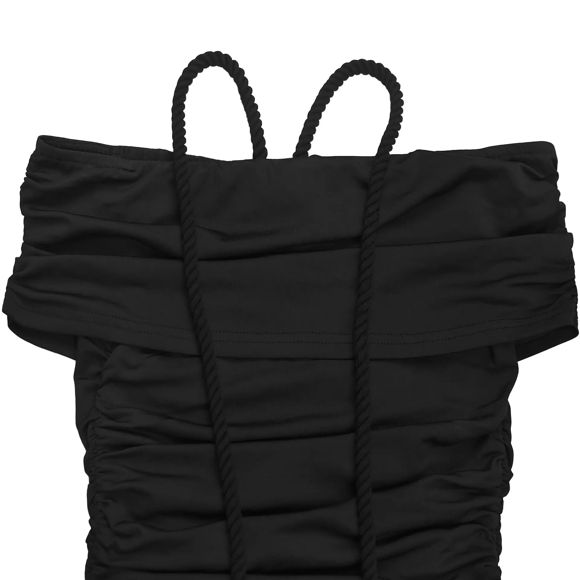 فستان نسائي قصير مكشكش برقبة مائلة وشريط رسن لخريف 2025 فساتين سهرة مثيرة للحفلات والعطلات على الشاطئ