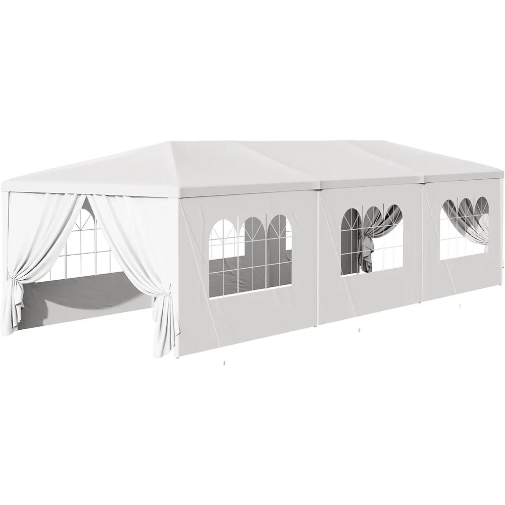 

Outdoor Party Tent 10x30 White Tents for Parties, Large Gazebo Event Tents for Parties Canopy Shelter with 8 Removable Sidewalls