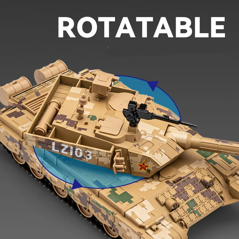 1: 32 alloy T99 tank model,military armored vehicle,simulated sound and light car toy,wholesale