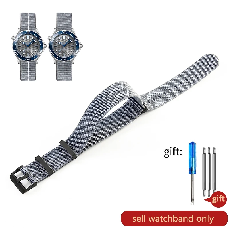 60er Jahre Französisches Armee-Uhrenarmband für Nylon-Uhrenarmband für Rolex Seiko Tudor Rolex Schwarz Grün Water Ghost Omega Gewebtes Uhrenarmband
