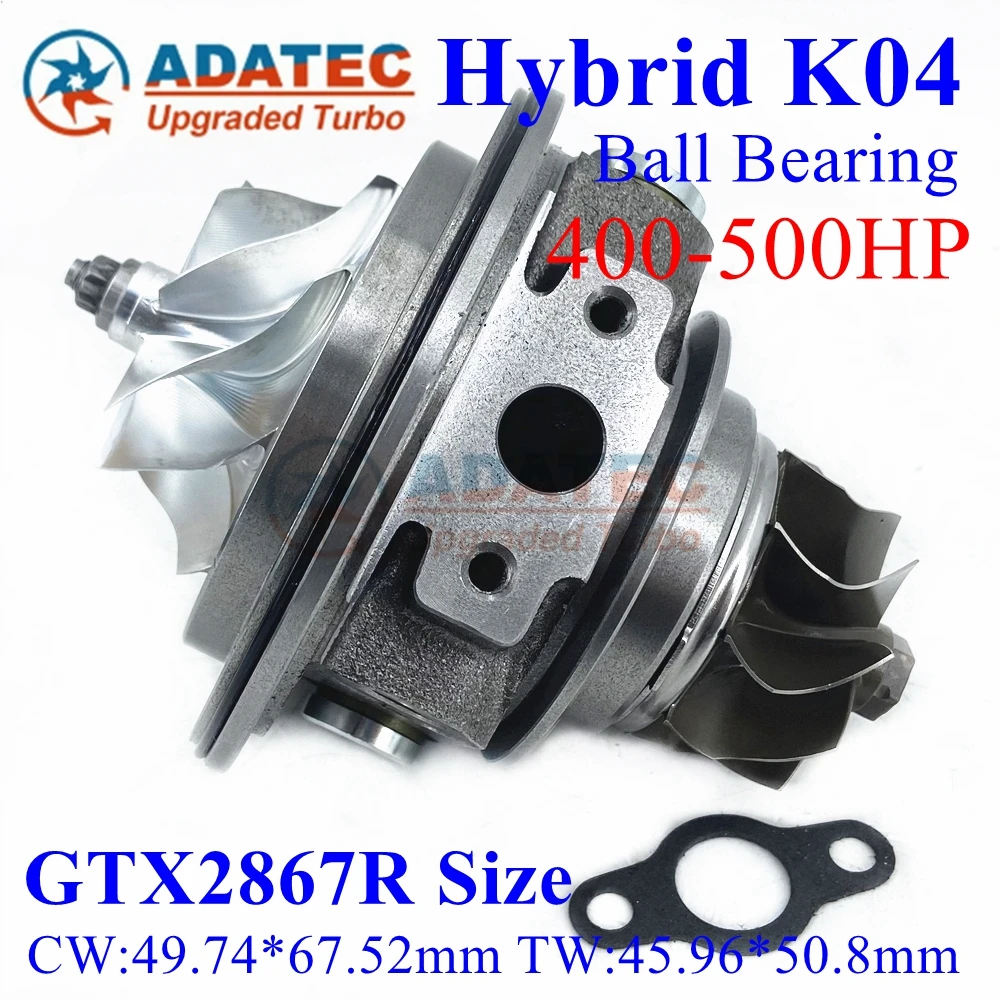 Hybrid K04 Ball Bearing 500HP Turbo Cartridge 53049880064 For VW Golf V VI Scirocco 2.0 TFSI / GTI CHRA for Audi TT S1 S3 Core