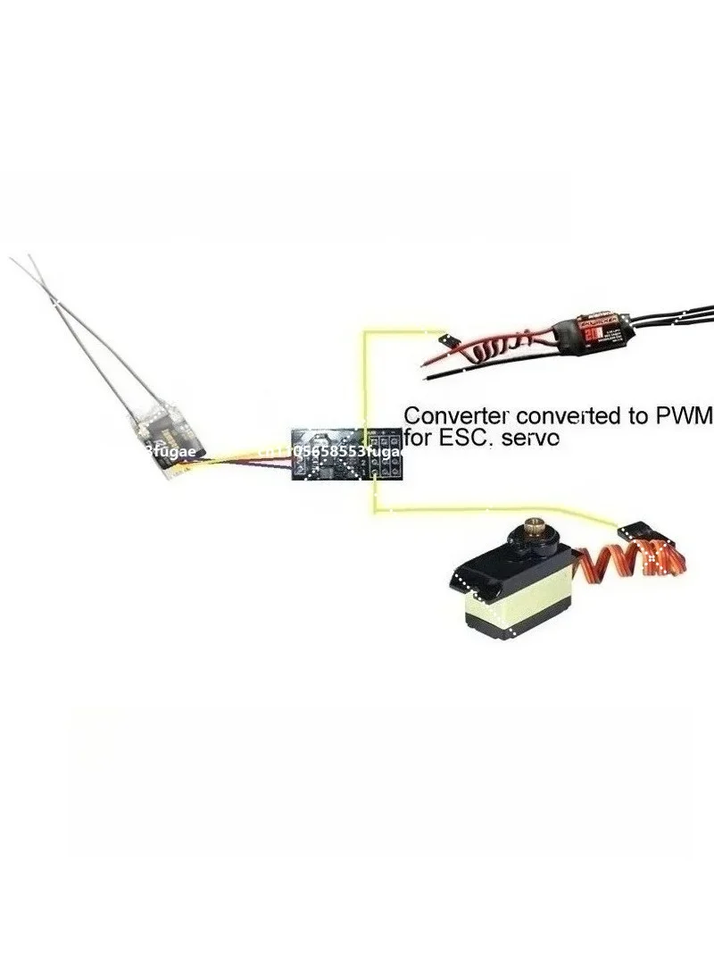 2PCS 3.3V-5.5V SBUS to PWM Converter Steering Gear ESC Signal Conversion 4CH PWM/Single-Channel PPM Output for RC Model Airplane