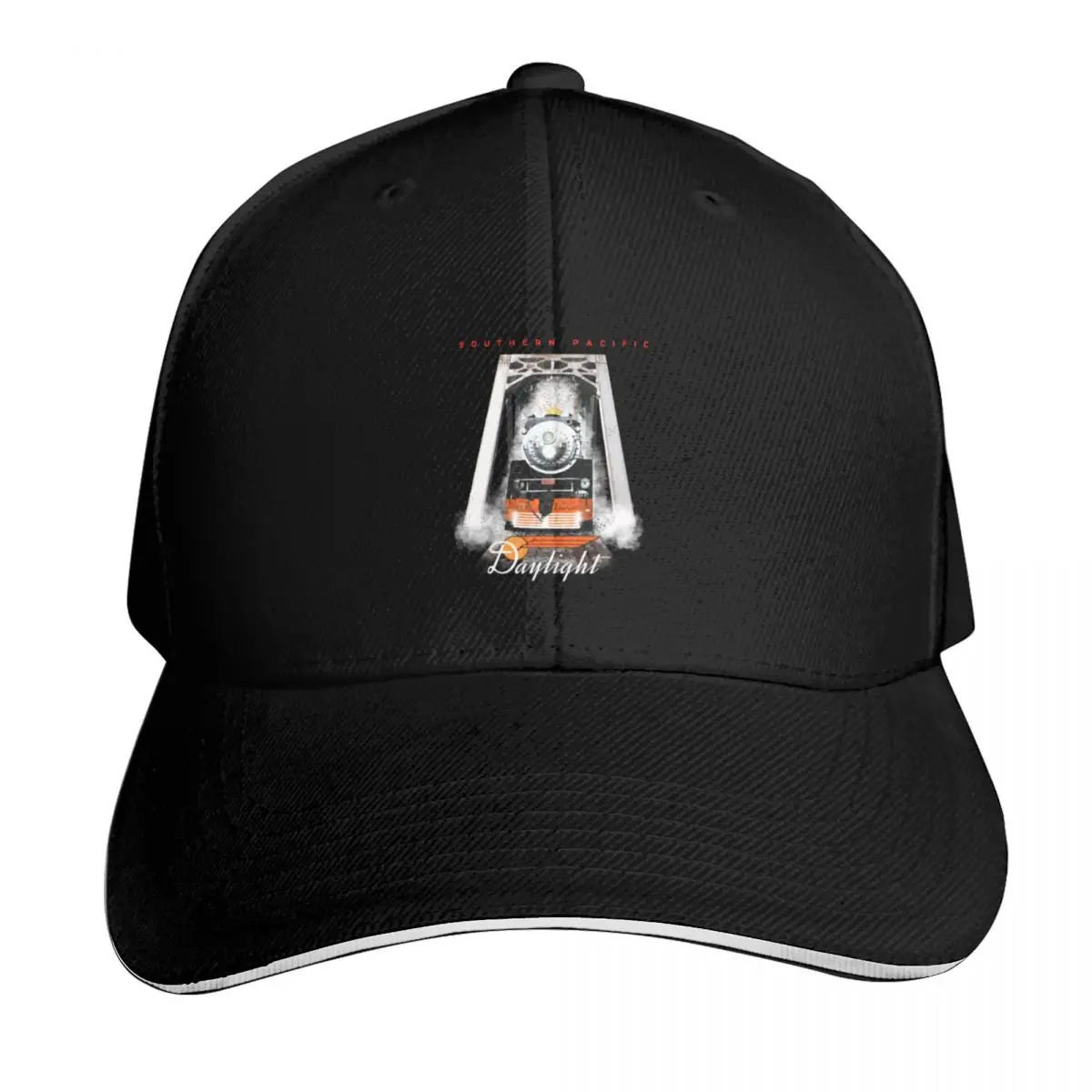 The Legendary Southern Pacific 4449 Daylight Steam Locomotive by Motormaniac Baseball Cap Men Women Casual Summer Sport Sun Cap