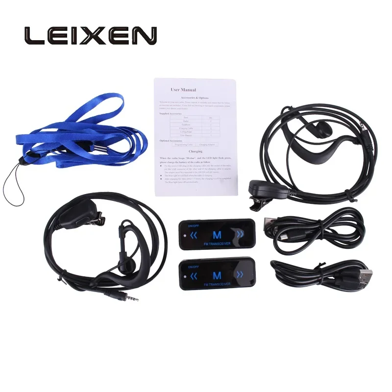 2X leixen ชุดหูฟัง VV108วิทยุสื่อสารสองทาง UHF 400-480MHZ 0.5W walkie talkie โรงแรมร้านอาหารบาร์ซาลอนไร้สาย