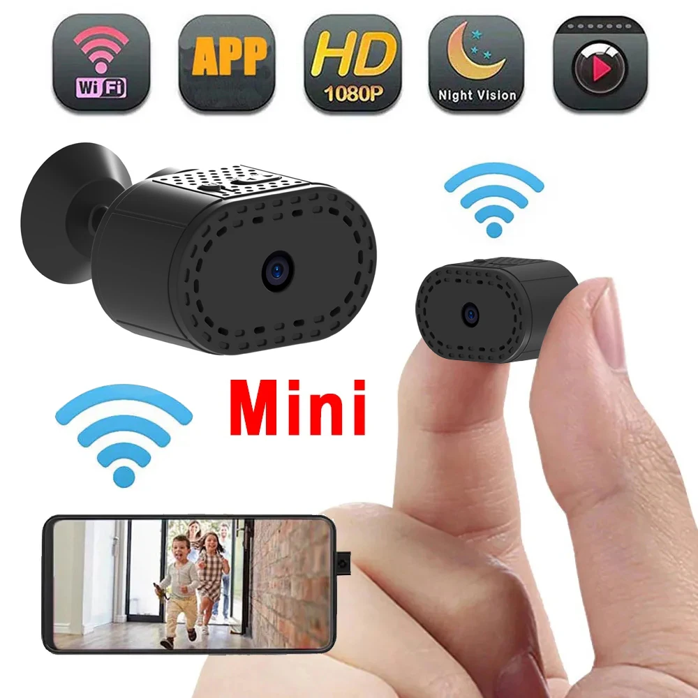 mini camera wifi hd 1080p com visao noturna e deteccao de movimento camera de seguranca de escritorio em casa com aplicacao movel 01