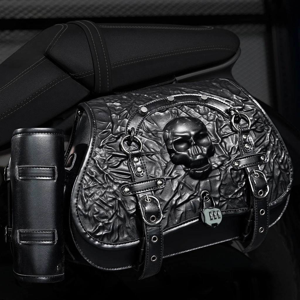 Hot-selling Punk Style Harley Motorcycle Trailer Anti-theft Locomotive Rock Modification Bag Multimodel Universal Bilateral Mass