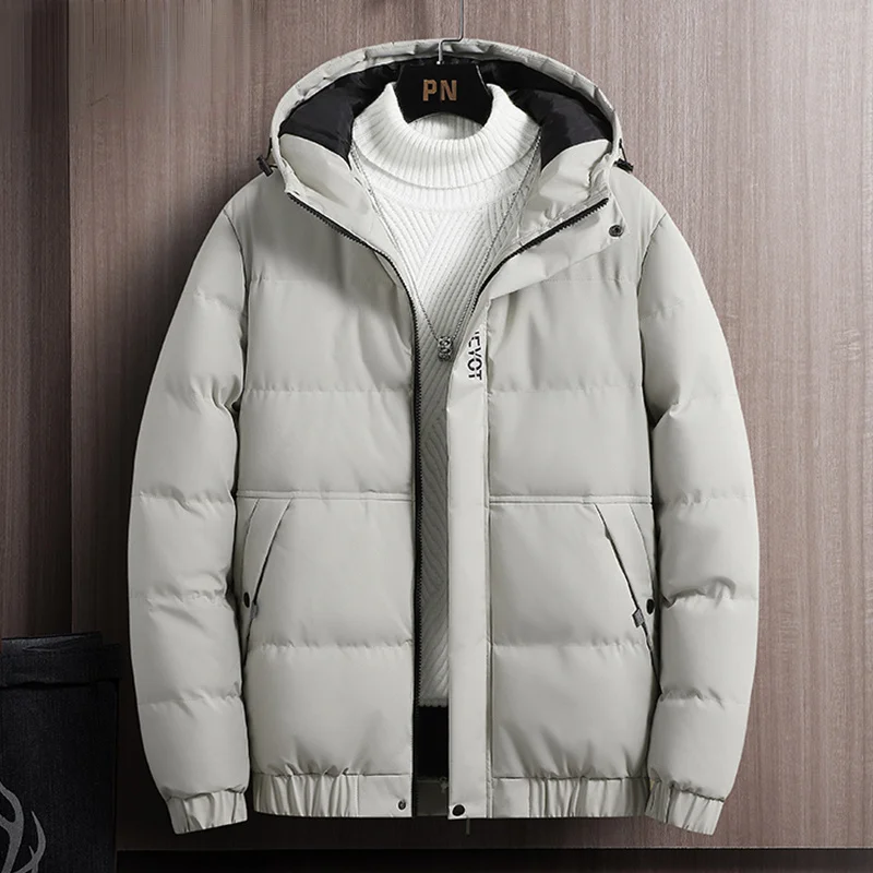 Heren Winterjassen Katoenen Gewatteerde Man Jassen Koreaanse Mode Warme Capuchon Parka 'S Heren Kleding Katoenen Jas Jaqueta Masculina Lq