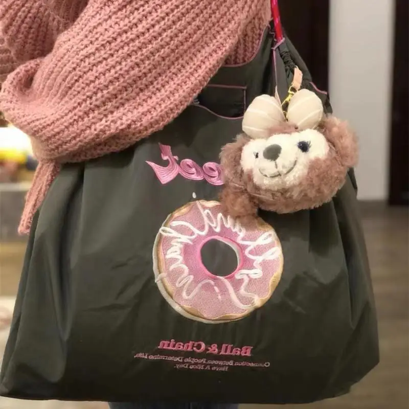 Nylon Bag Embroidered Shopping Bag Eco Friendly Shoulder Spot Doughnut Women Casual Tote Bag Large Capacity Handbag Girls Gift