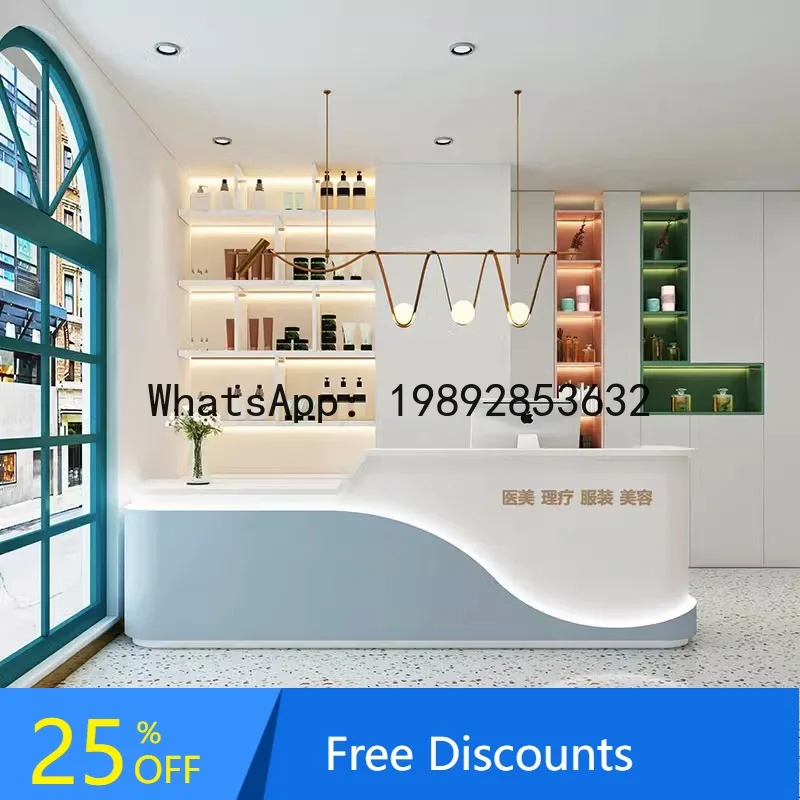 YFY Clothing Store Cashier Desk Children's Education Training Institution Front Desk Reception Desk Simple Modern