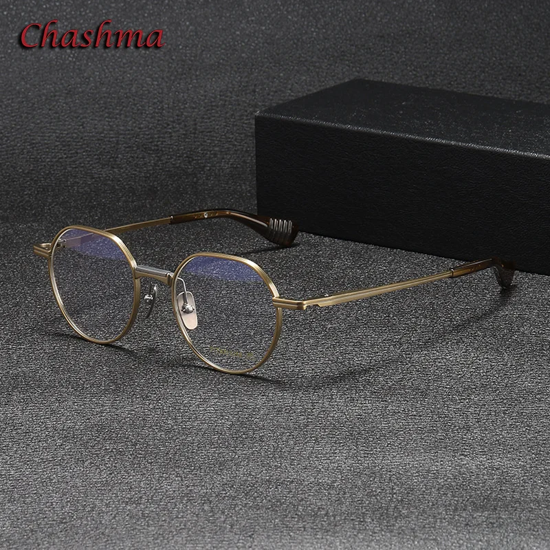 Chashma Prescription Glasses Women Pure Titanium Round Eyeglasses Frames Men Gafas for Recipe Eyewear High Degree Lenses