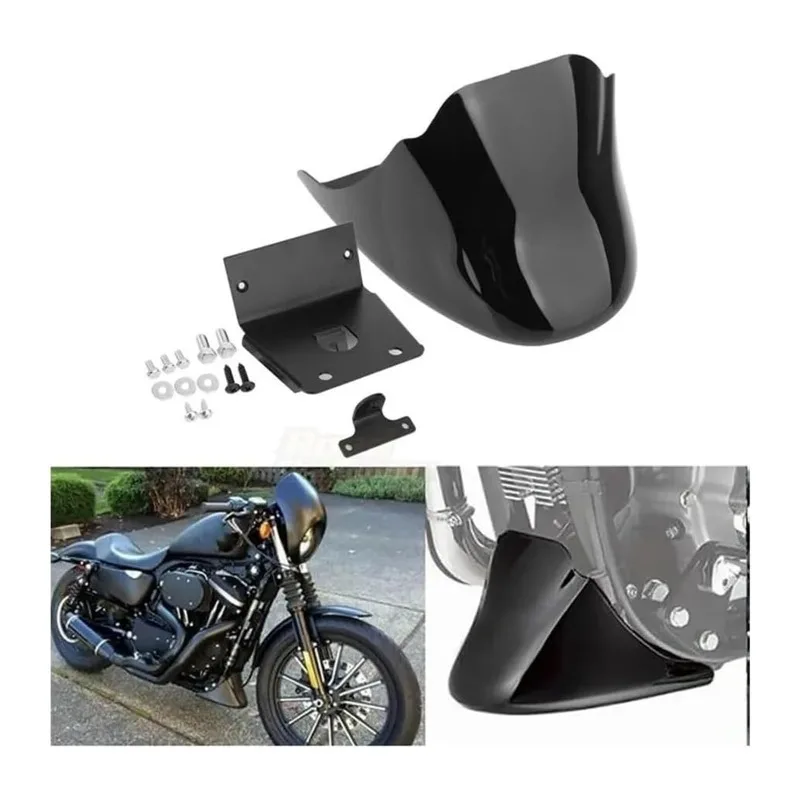 

Для Harley XL Sportster 883 1200, черный передний нижний спойлер, брызговик, обтекатель подбородка Air Dam