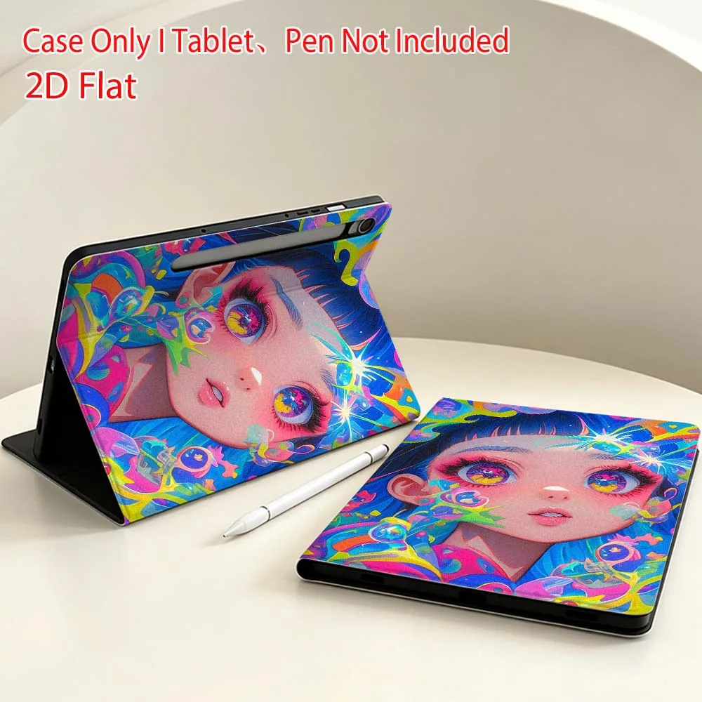 Anime girl creative Soft For Samsung Galaxy Tab S11 S10 S9 S8 S7 S6 A9 A8 A11 Lite FE Plus Pen Tray Tablet Case