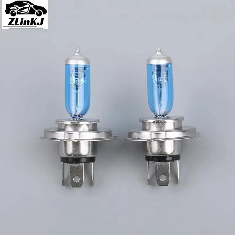 2PCS High Quality Scooter Moped Motorcycle Headlight Bulb H4 P43T 12V 35/35W White Light